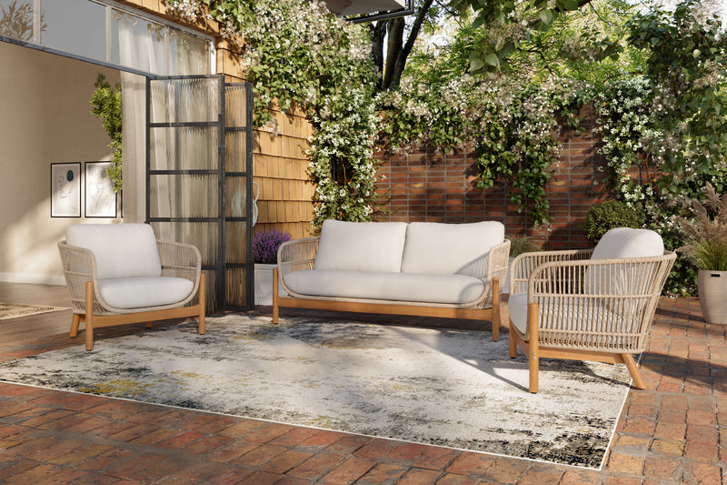 New Classic Furniture Solstice Beige 3pc Outdoor Seating Set