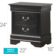 Glory Furniture Louis Phillipe Cherry Nightstand