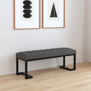 Coaster Furniture Mesa Charcoal Grey Tufted Accent Bench