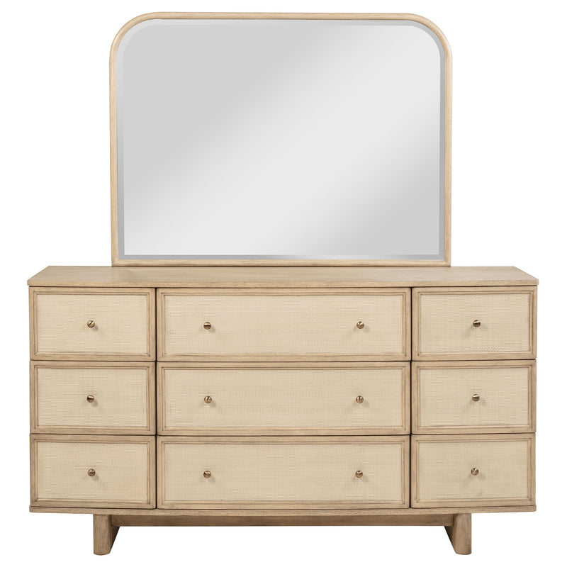 Coaster Furniture Kailani Beige Oak Dresser and Mirror