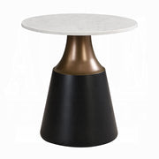 Acme Furniture Jaramillo White Natural Black 3pc Coffee Table Set
