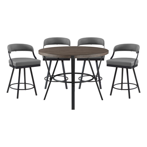 Home Elegance Crowley Black Gray 5pc Dining Room Set