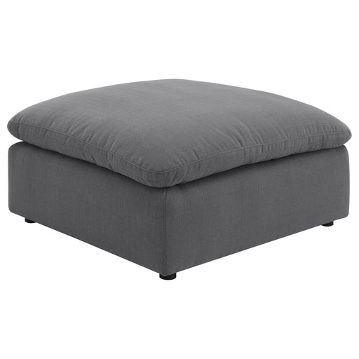 Coaster Furniture Hobson Charcoal Grey Square Ottoman
