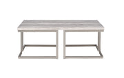 Steve Silver David White Grey 3pc Coffee Table Set