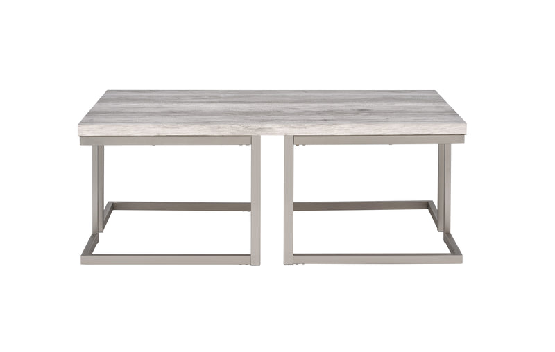 Steve Silver David White Grey 3pc Coffee Table Set