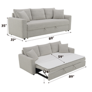 Acme Furniture Connie Gray Sofa Sleeper