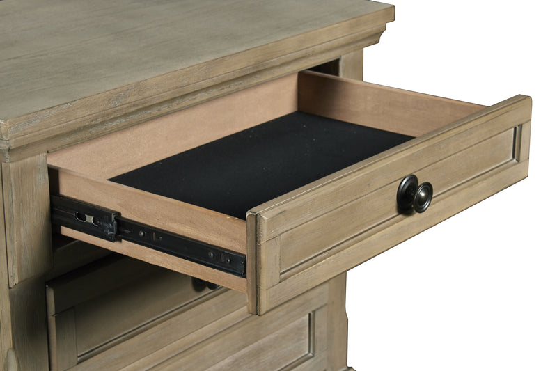 New Classic Furniture Allegra Gray Pewter Nightstand