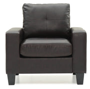 Glory Furniture Newbury Black Faux Leather Club Chair