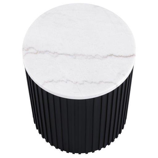 Steve Silver Colvin Black White End Table