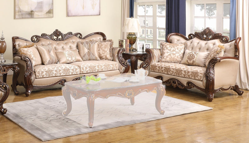 New Classic Furniture Constantine Cherry 2pc Living Room Set