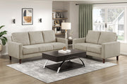 Home Elegance Crandall Beige 2pc Living Room Set
