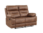 Steve Silver Rudger Chestnut Brown Manual Reclining Loveseat