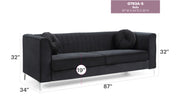 Glory Furniture Delray Gray Velvet Microsuede Sofa