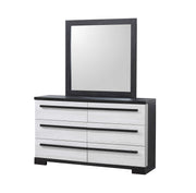 Crown Mark Remington Chalk Ebony Dresser and Mirror