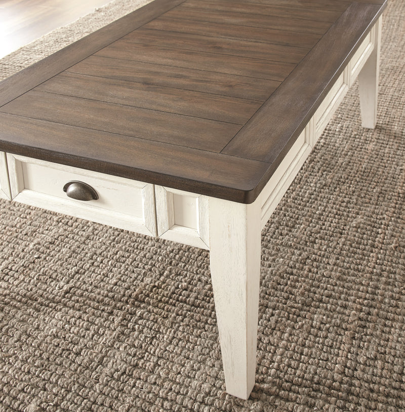 Steve Silver Cayla Dark Oak White Cocktail Table