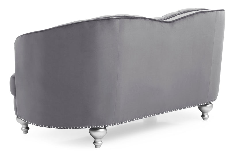 Glory Furniture Jewel Blue Velvet Loveseat