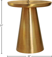 Meridian Furniture Martini Brushed Gold Matte Black End Table