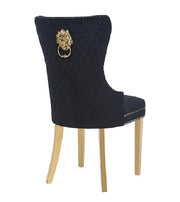2 Galaxy Home Simba Beige Velvet Dining Chairs