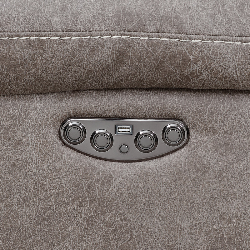 Steve Silver Aria Saddle Brown Fabric 3pc Reclining Sectional