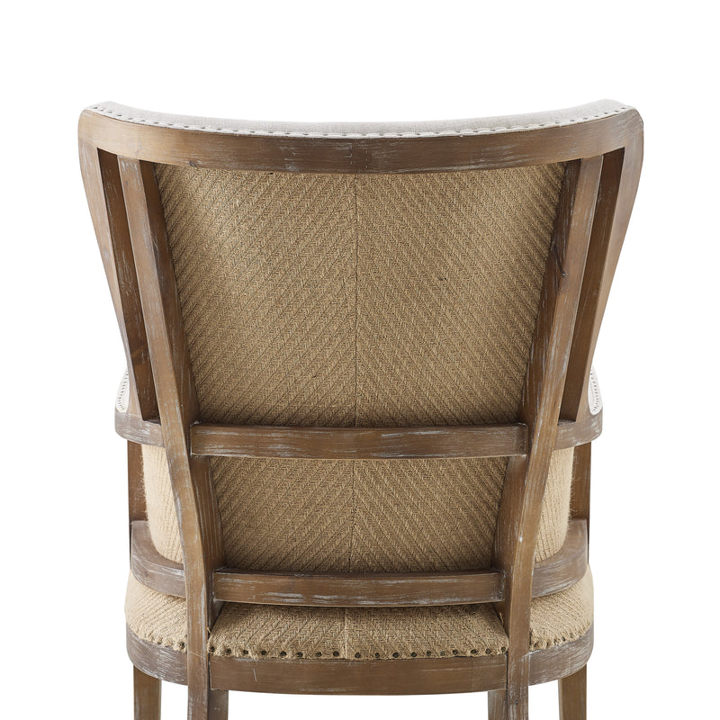 Steve Silver George Linen Two Tone Wingback Accent Chair
