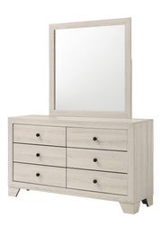 Crown Mark Atticus White Dresser and Mirror