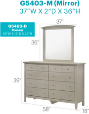 Glory Furniture Hammond White Dresser