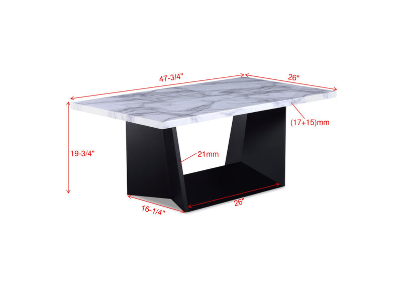 Crown Mark Adea Black 3pc Cocktail Table Set