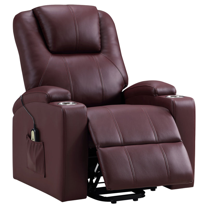Coaster Furniture Armstrong Black Power Lift Massage Recliner