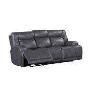 New Classic Furniture Titan Gray Sofa with Power Headrest Footrest