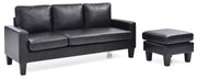 Glory Furniture Jenna Black Sofa Chaise