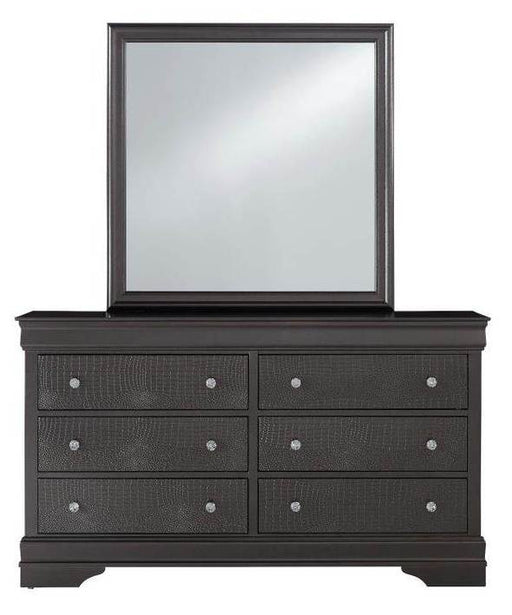 Global Furniture Pompei White Dresser and Mirror