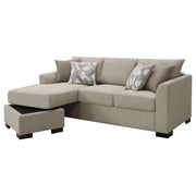 Coaster Furniture Storey Camel Brown Sleeper Sectional