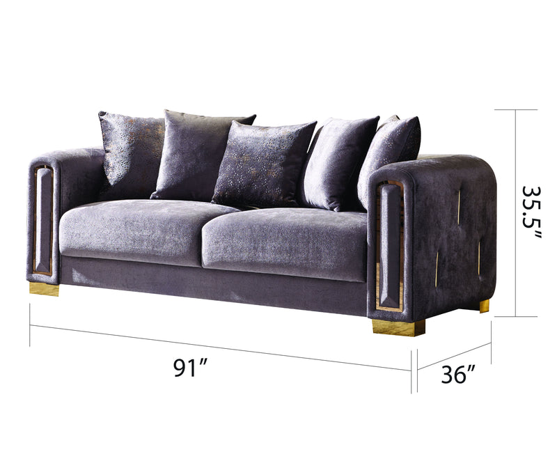 Galaxy Home Impreza Gray Sofa