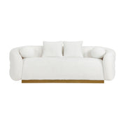 Home Elegance Novella White 3pc Living Room Set