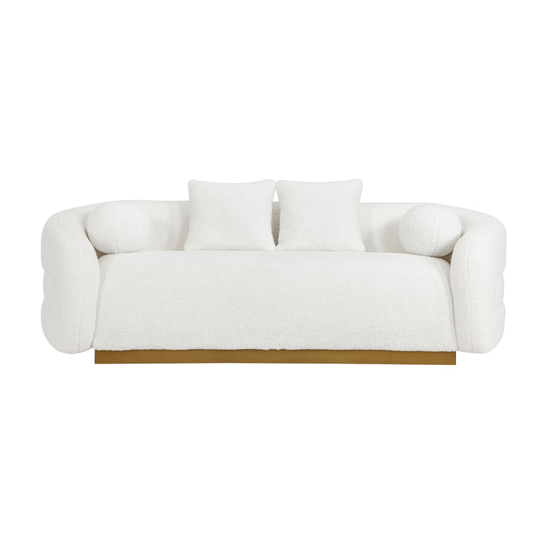 Home Elegance Novella White 3pc Living Room Set