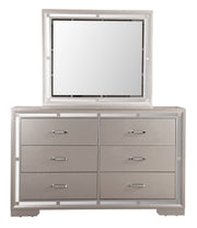 Glory Furniture Alana Silver Champagne Dresser and Mirror