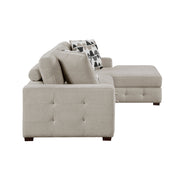Home Elegance Raife Blue 2pc Sectional with Right Chaise