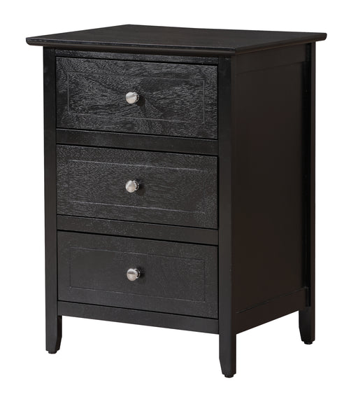Glory Furniture Daniel Black 3 Drawers Nightstand