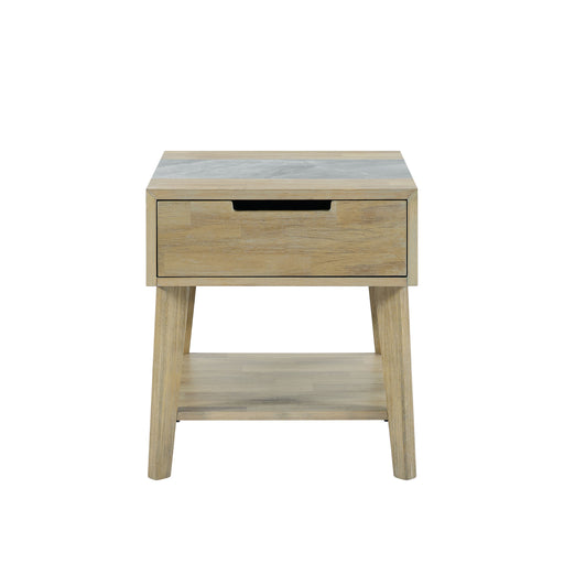 Steve Silver Calgary Natural Sintered Stone Side Table