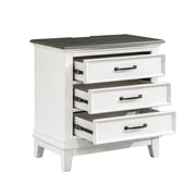 Home Elegance Chesterton Brown White Night Stand