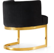 Meridian Furniture Gianna Cream Velvet Gold Dining Chair