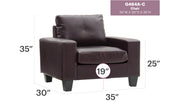 Glory Furniture Newbury Black Faux Leather Club Chair