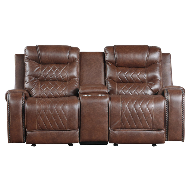 Home Elegance Putnam Brown 3pc Living Room Set