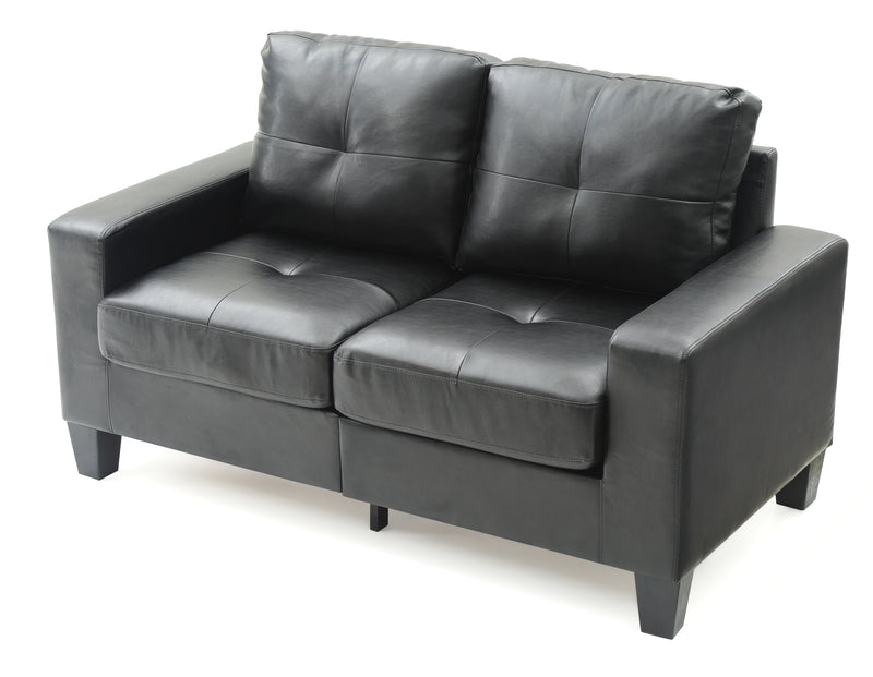 Glory Furniture Newbury Gray Faux Leather Modular Loveseat