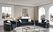 Glory Furniture Sapphire Black 3pc Living Room Set