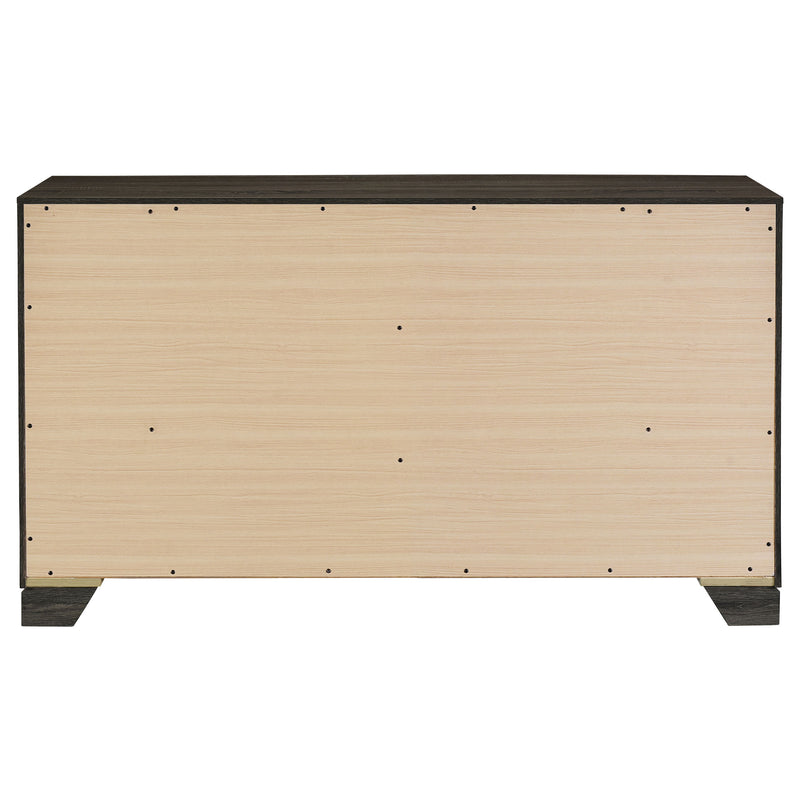 Coaster Furniture Wright Brown Oak 6 Drawer Dresser