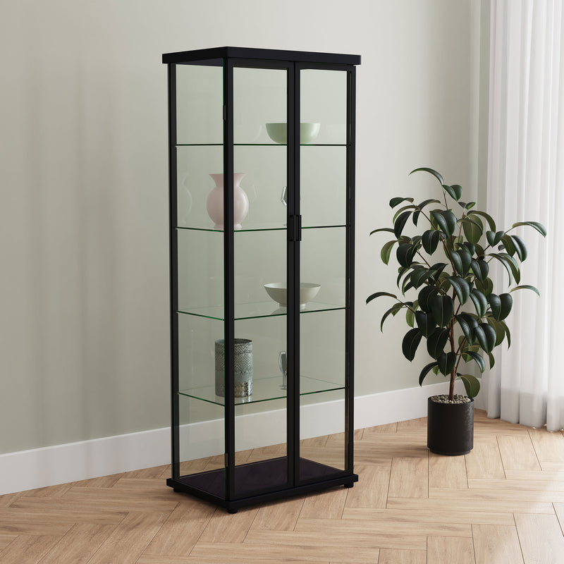 Coaster Furniture Aero Black LED Display Curio Cabinet