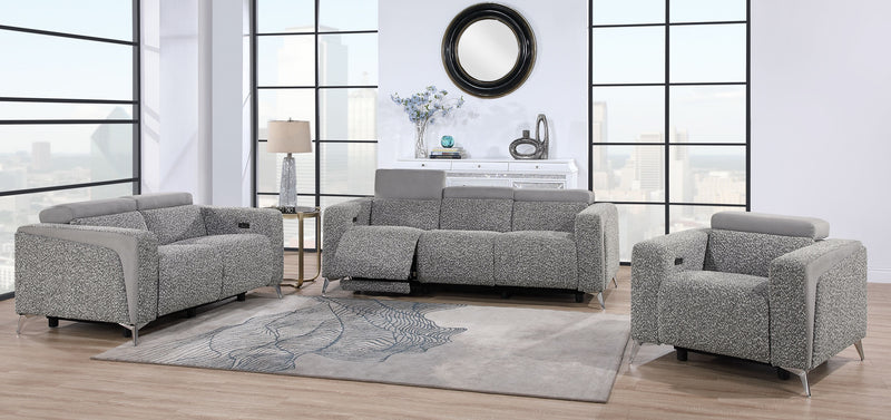 Global Furniture U8521 Dark Grey Taupe 3pc Living Room Set