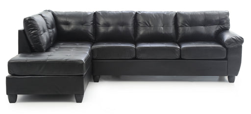 Glory Furniture Gallant Black Faux Leather Sectional