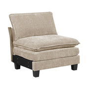 Home Elegance Dublin Pewter 5pc Modular Sectional with 2 Ottoman